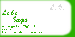 lili vago business card
